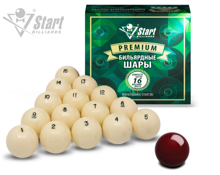 Шары Start Billiards Premium 60мм красный биток
